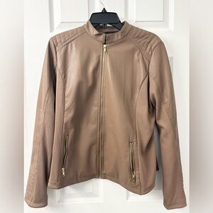 a.n.a Women's Brown Leather Jacket